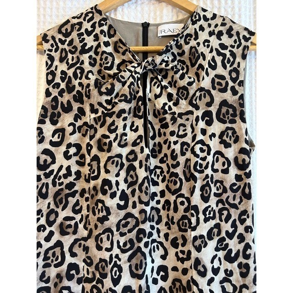 RAEY Twist Front Leopard Silk‎ Maxi Designer Dress Size UK10 - Picture 6 of 9